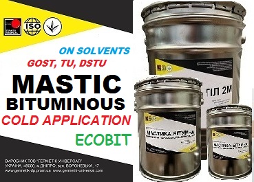 Bituminous waterproofing mastics of cold application on a solvent